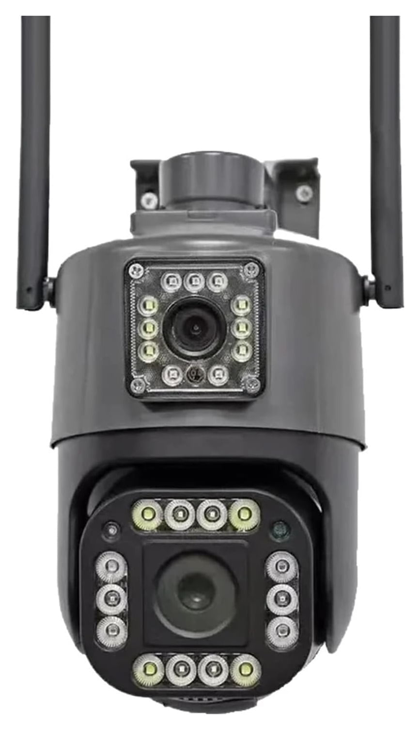Camara Seguridad Ptz Doble Lente Vision Nocturna 2 Antenas