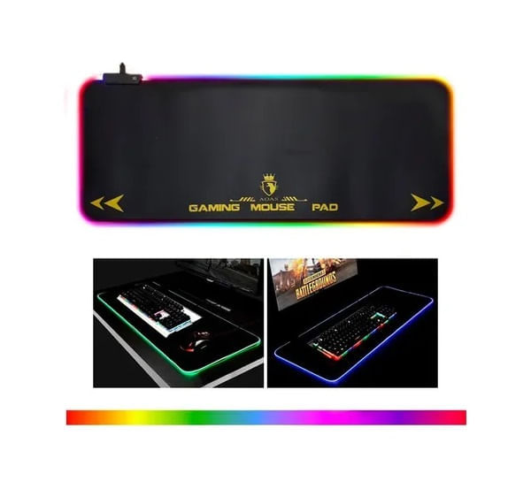 Mouse Pad Gamer Rgb Alfombra Pc 80CMx30CM Usb
