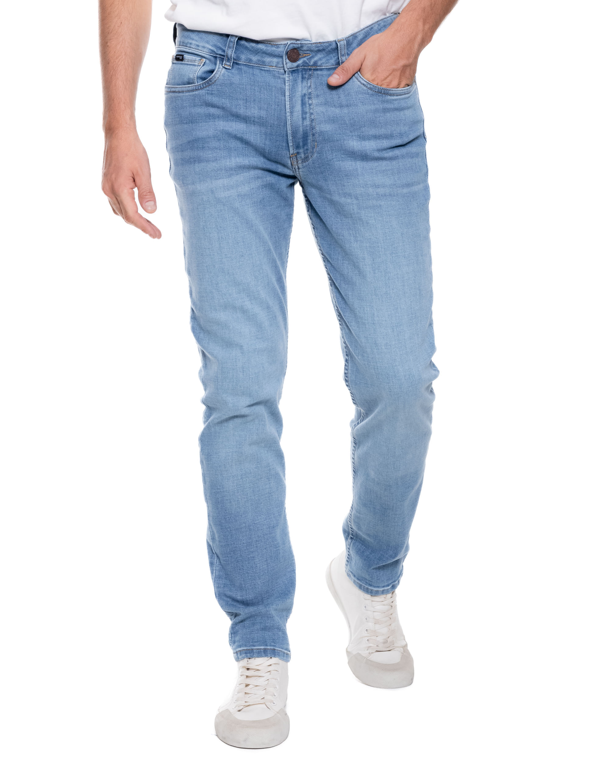 Slim Fit Jeans Tono Medio