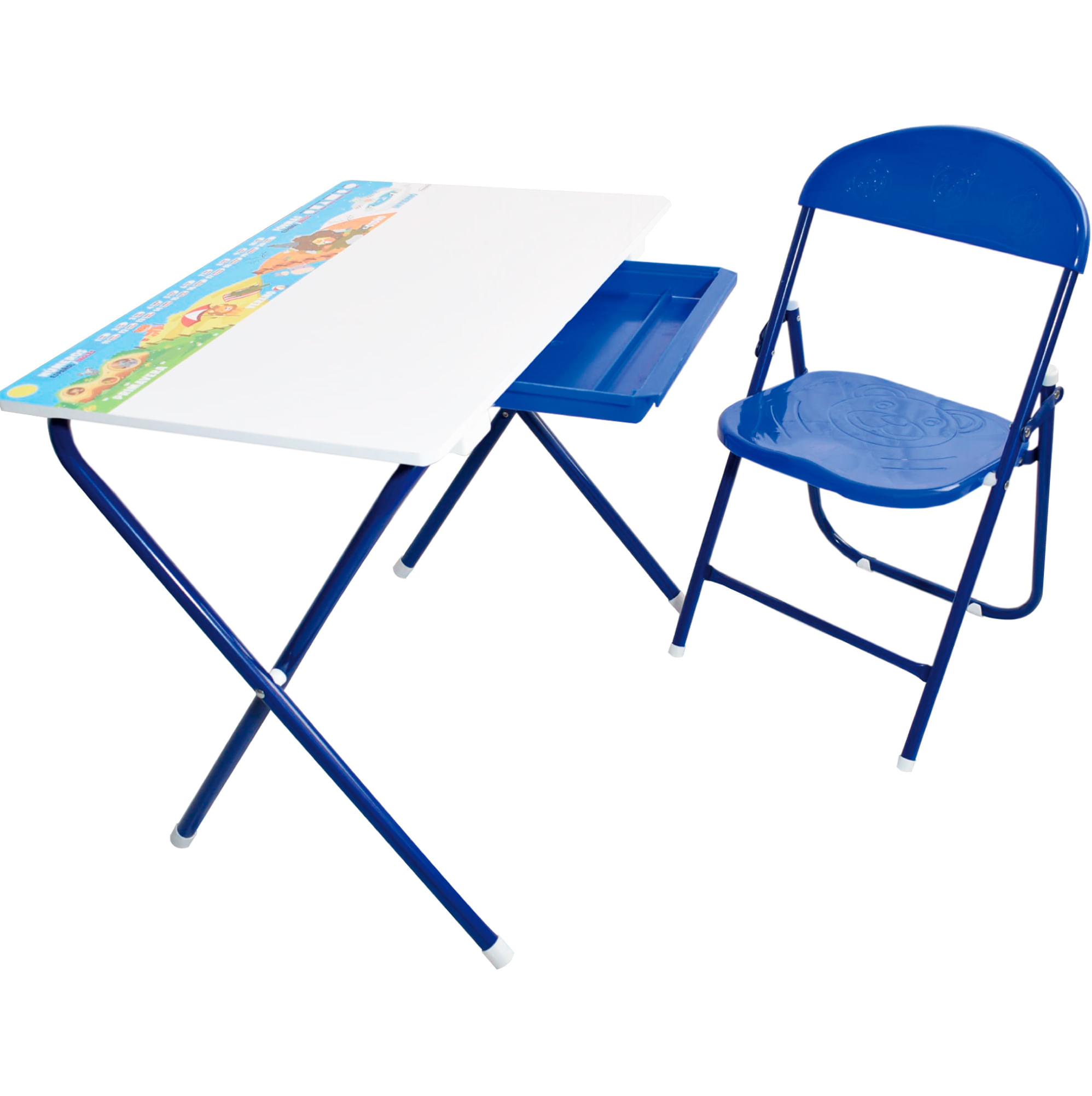 Set Kinder Tablero Prodehogar 394KISI000AZ Escritorio infantil plegable con silla color azul