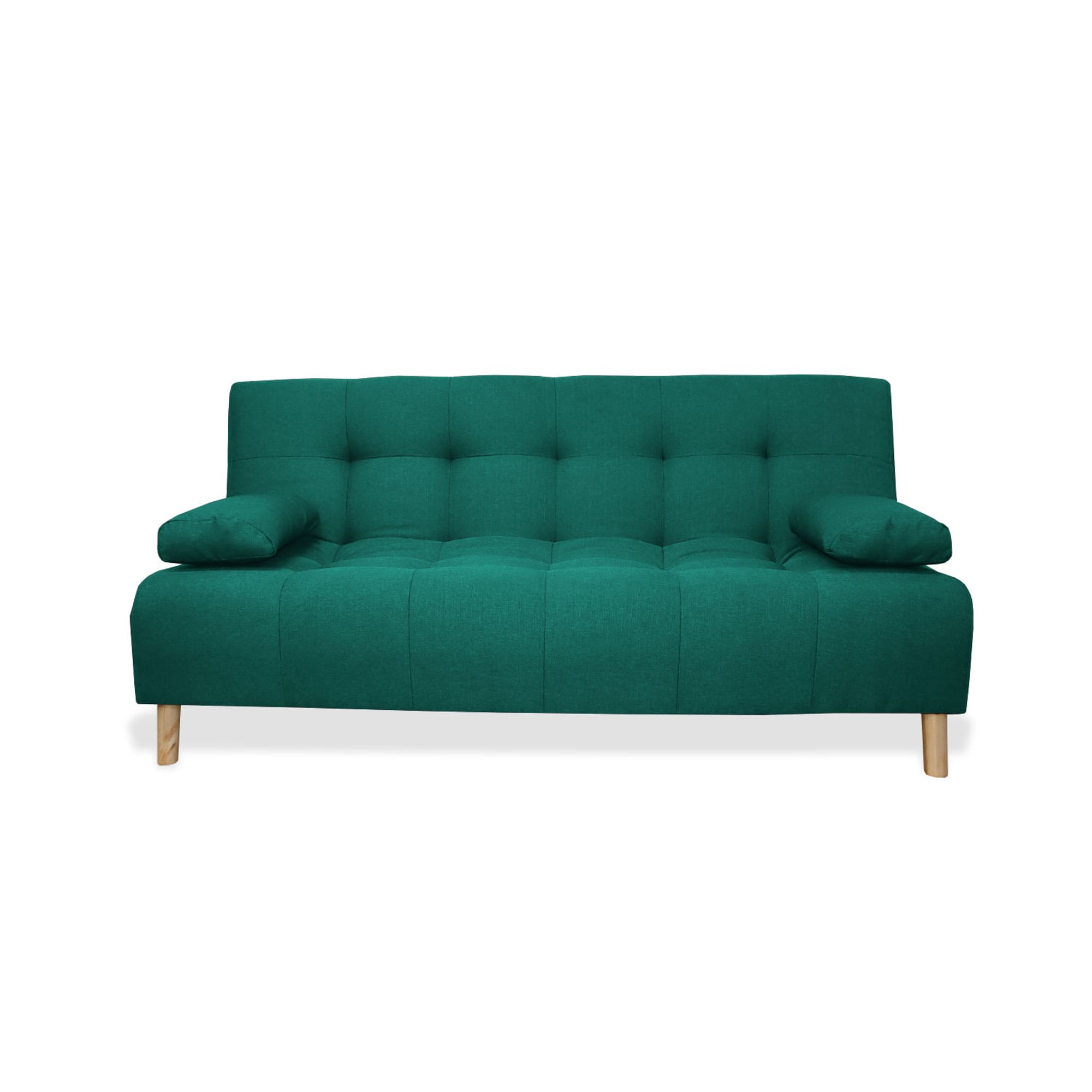Sofa Cama Sabathy 180x94x80 cm Verde + Cojines