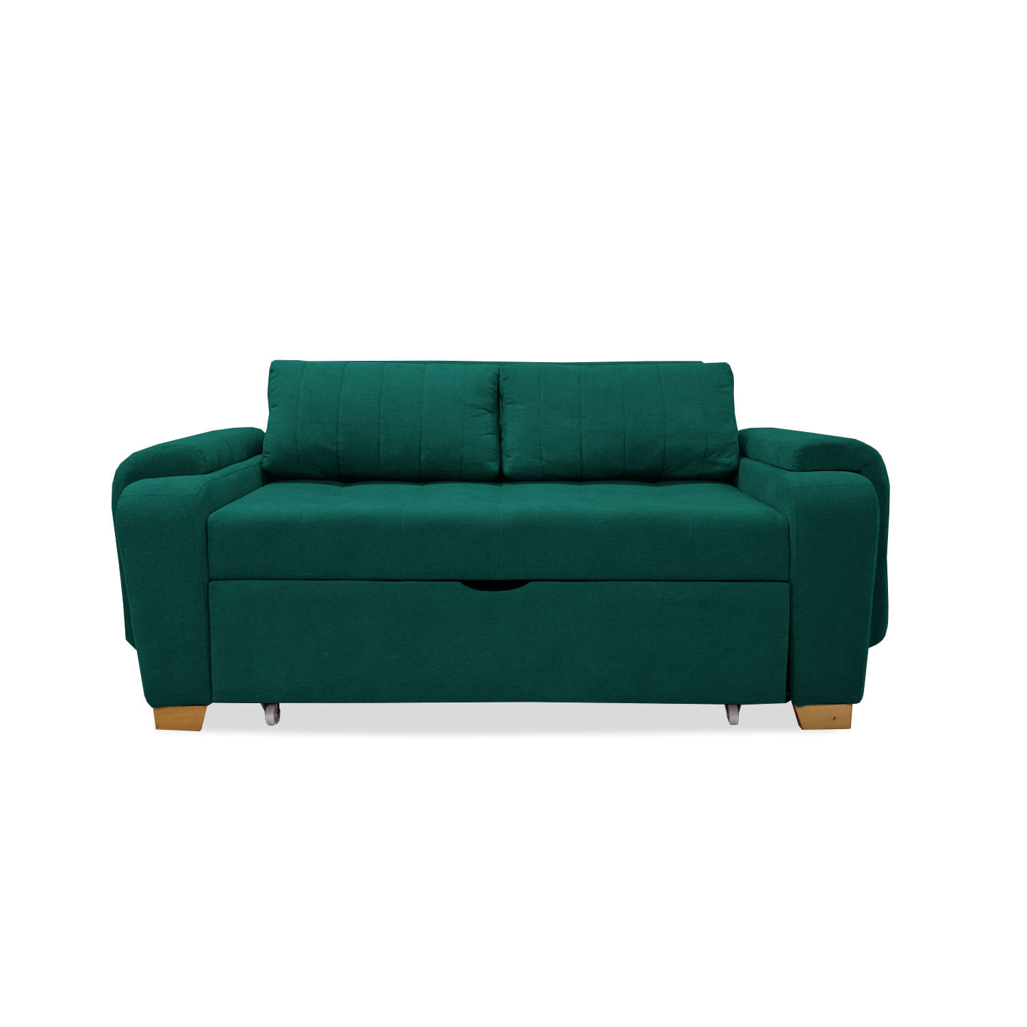 Sofa Cama Multifuncional Stauffer 180x94x80  Verde + Cojines