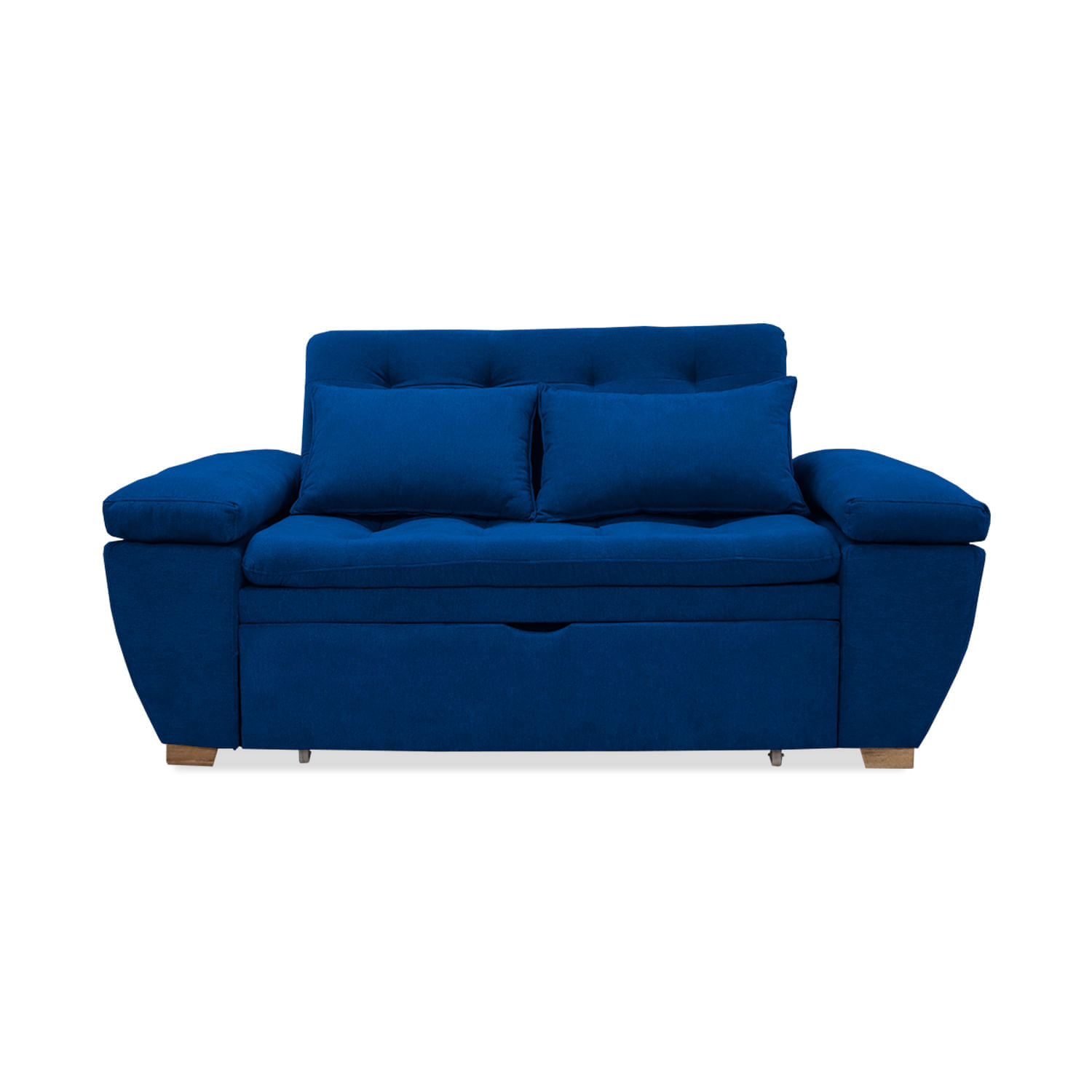 Sofa Cama Multifuncional Magnin 180x95x80 cm Azul Petroleo + Cojines