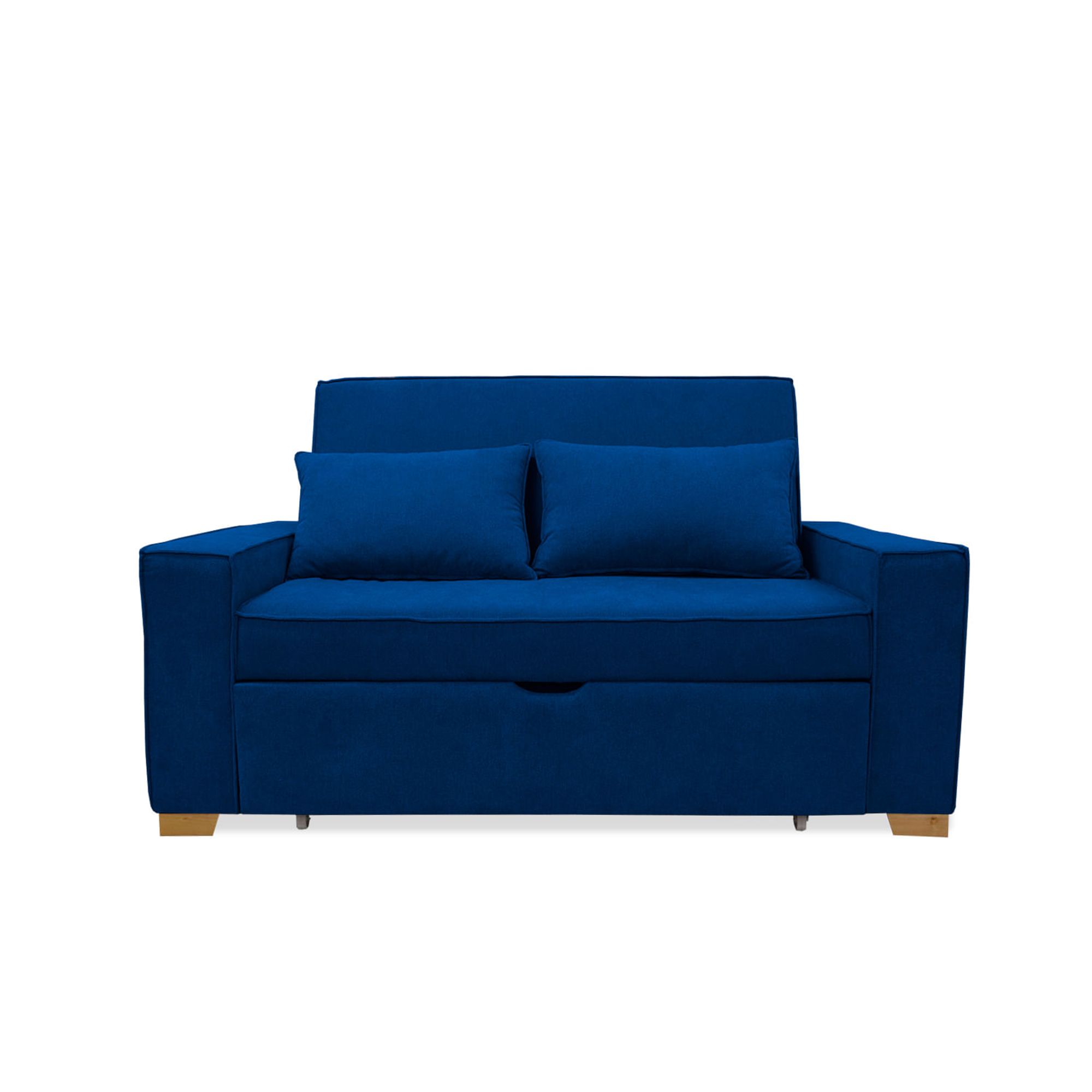 Sofa Cama Multifuncional Hofer 180x150 Azul Petroleo