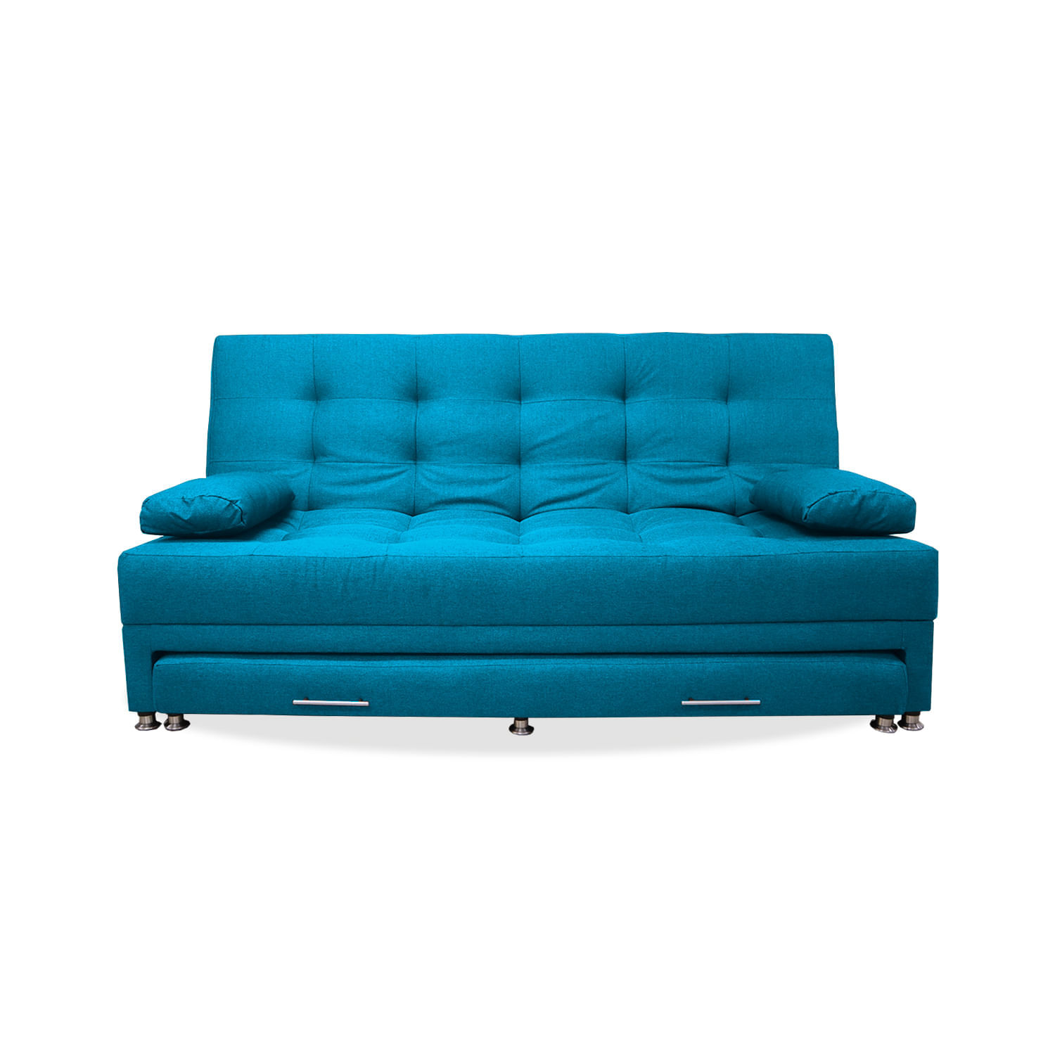 Sofa Cama Portmann Nido Tarima 190x95 cm Turquesa + Cojines