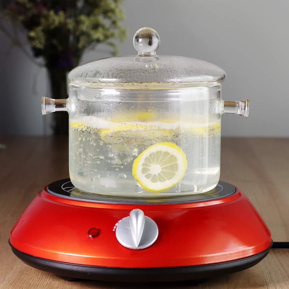 Olla De Vidrio De Borosilicato Con Tapa 1.5 Litros