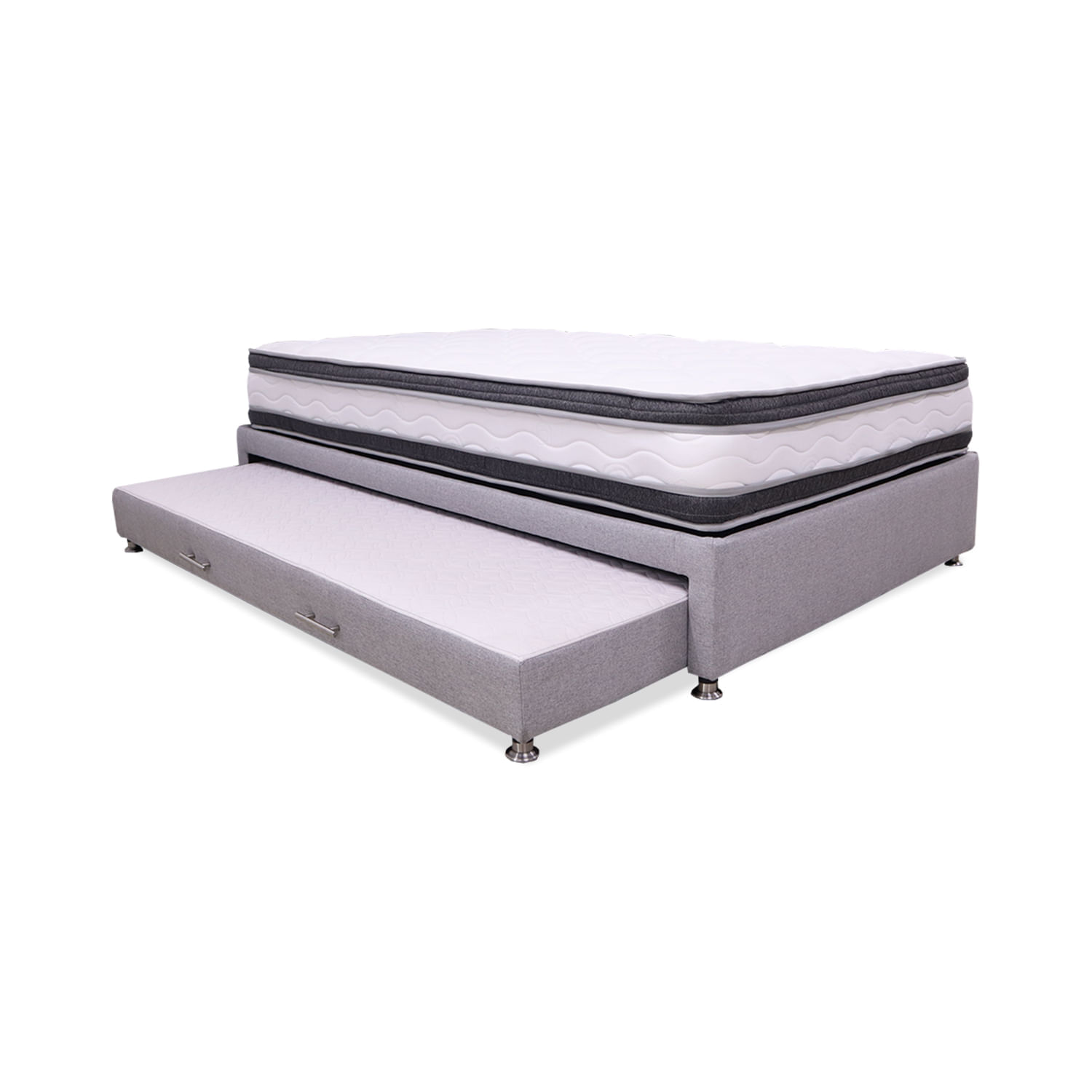 Combo Cama Tarima Nido + Colchón Blaser doble pillow 100 cm Sencillo