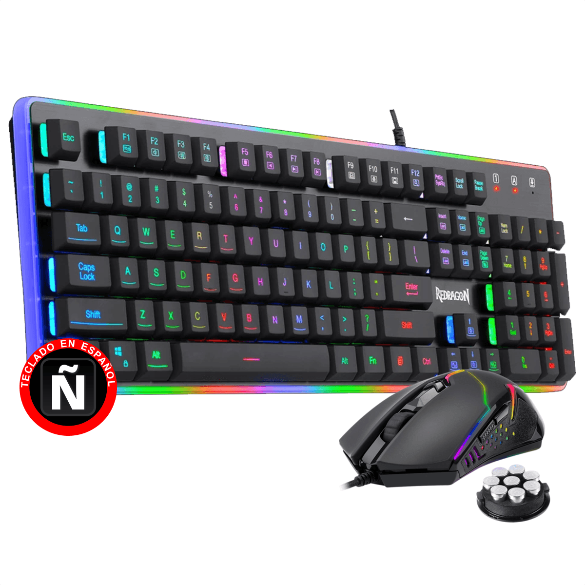 Combo Gamer Redragon Teclado Semi-mecánico K509 + Mouse M601