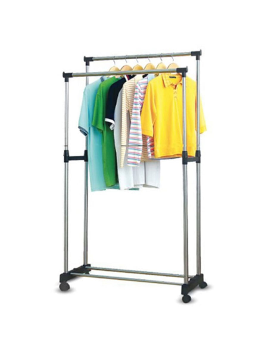 Tendedero De Ropa Multifuncional Con Ruedas Tendedero Doble