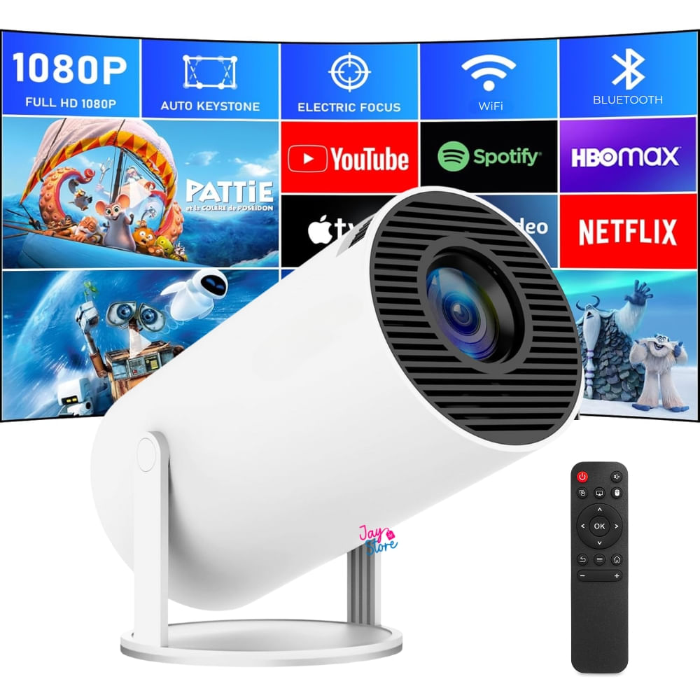 Proyector Smart Cine En Casa Ultra HD Android 11 HY300 180°