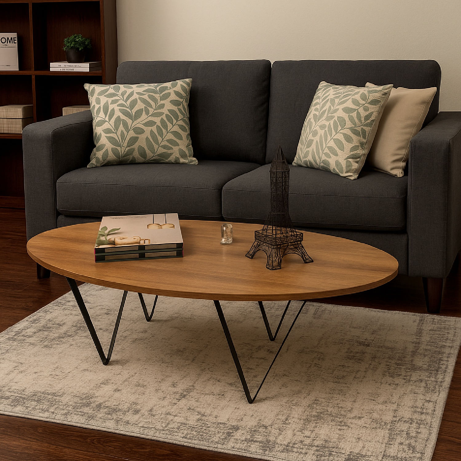Mesa De Centro Victory Ovalada (36x120x60) Amaretto