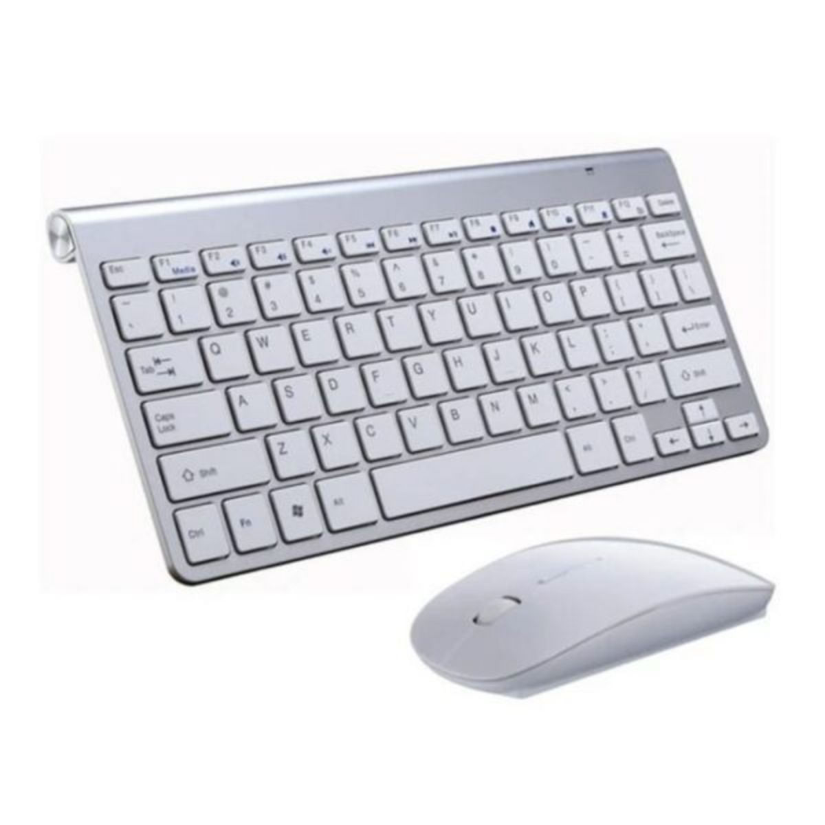Kit Teclado y Mouse inalámbricos K908 Plateado