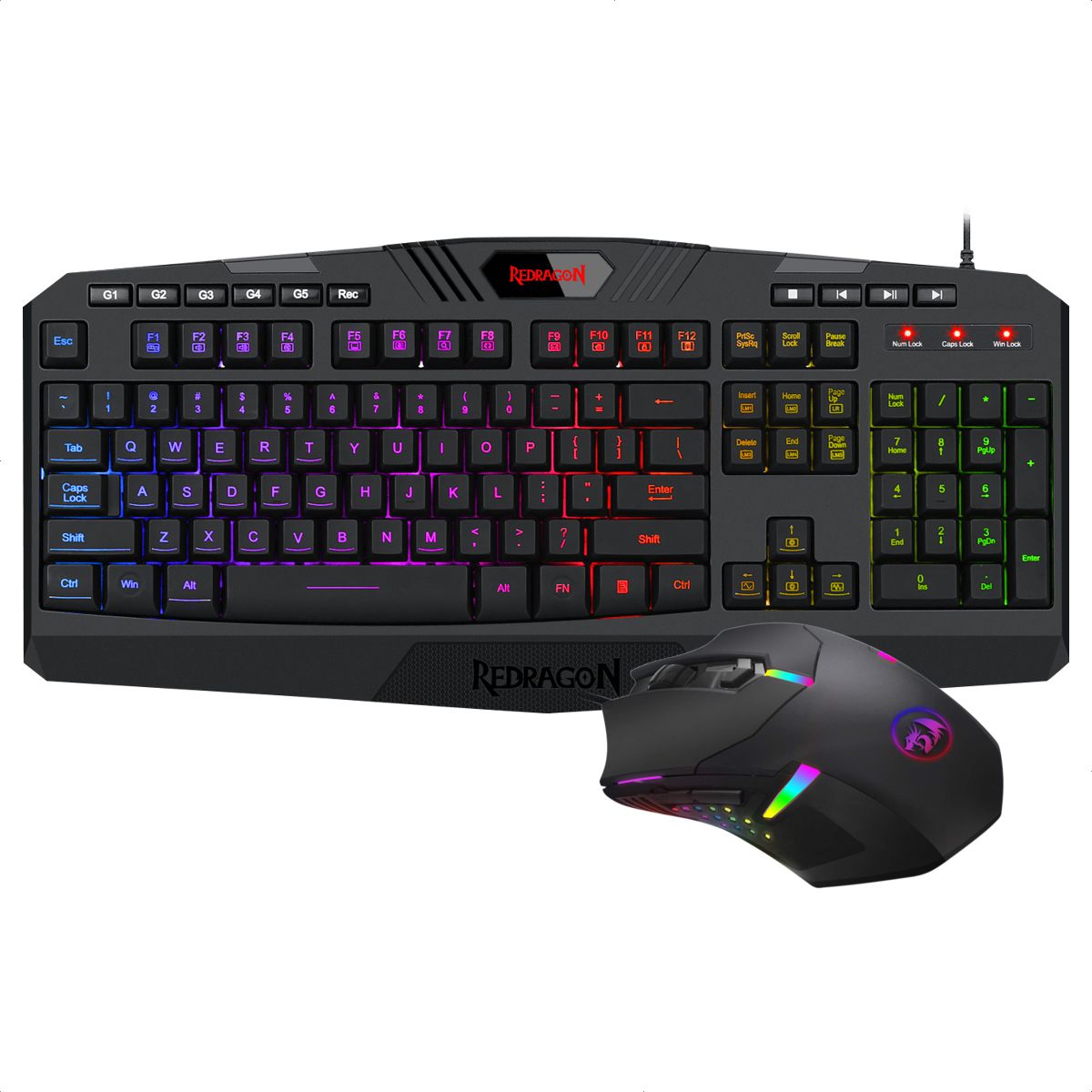 Combo Gamer Redragon Teclado K503A RGB Esp + Mouse M601 RGB