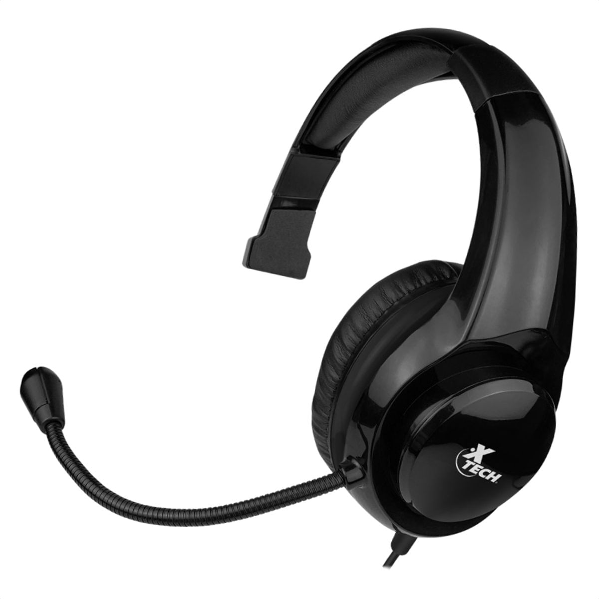 Audífonos Xtech XTH-520BK Monoaural Molten, Micrófono, 3.5mm
