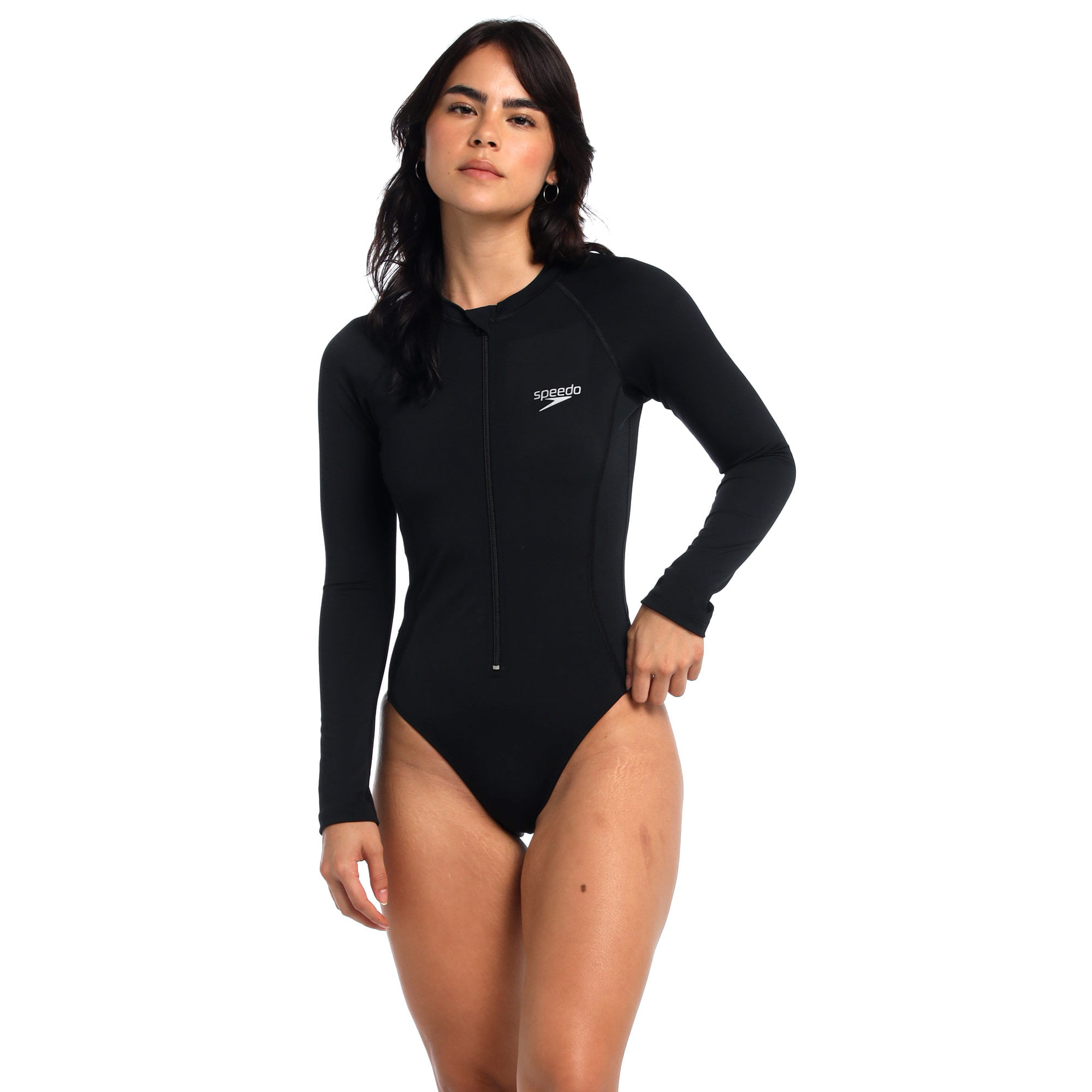 Vestido De Baño Manga Larga Essential Mujer