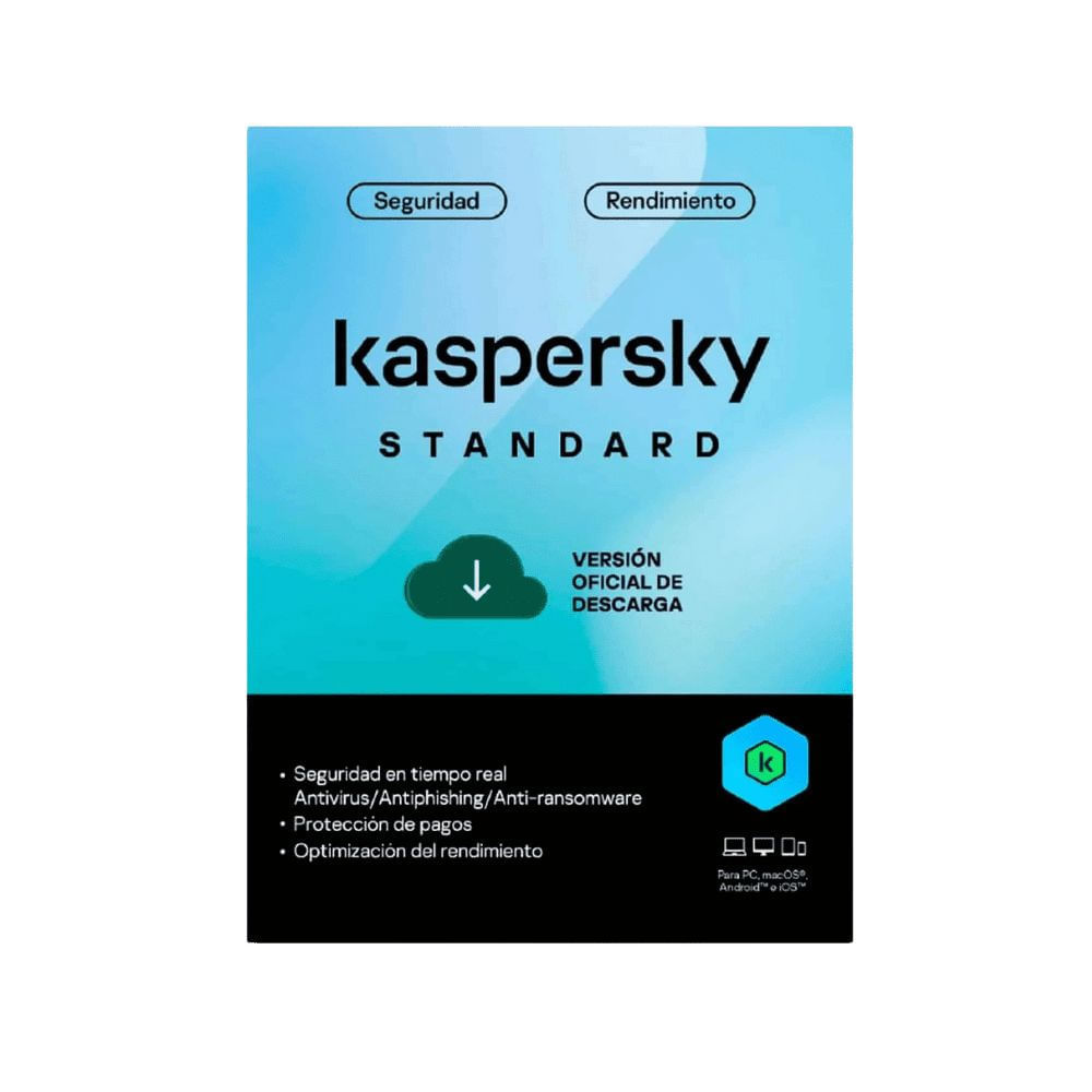 Licencia Kaspersky Antivirus 1 Usuario Virtual