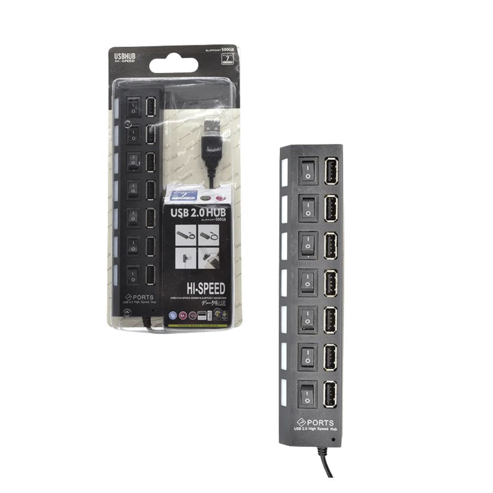 Hub Usb 2.0 Switch Led X7 Hub5 10800