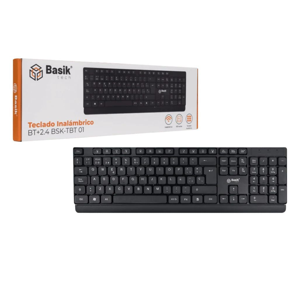 Teclado Inalambrico Bt+2.4 Bsk Tbt01 80445