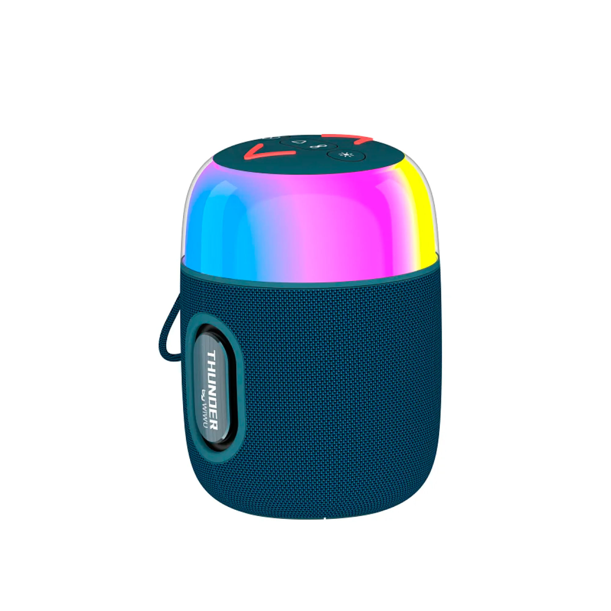 Parlante Envolvente WIWU Thunder P60 MINI, Bluetooth 5.0, Sonido 360°, LED RGB, Resistente al Agua IPX6