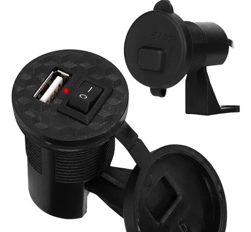 Cargador Usb Moto Impermeable Carga Celular Motocicleta 12v