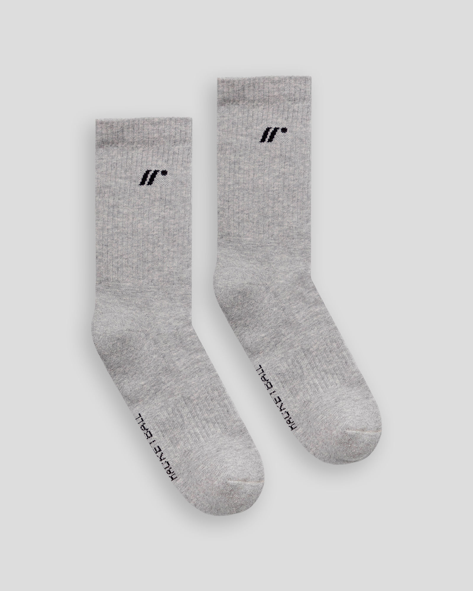 Media Larga,  Color Jaspe/Negro  Para Unisex