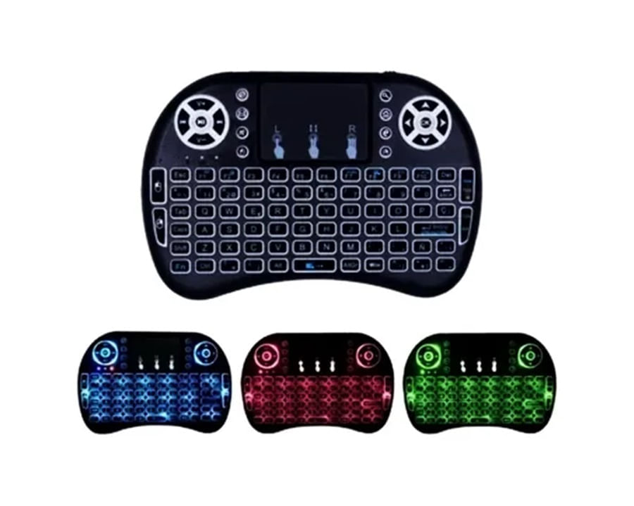 Mini Teclado Inalambrico Iluminado Para Smart Tv Xbox Pc