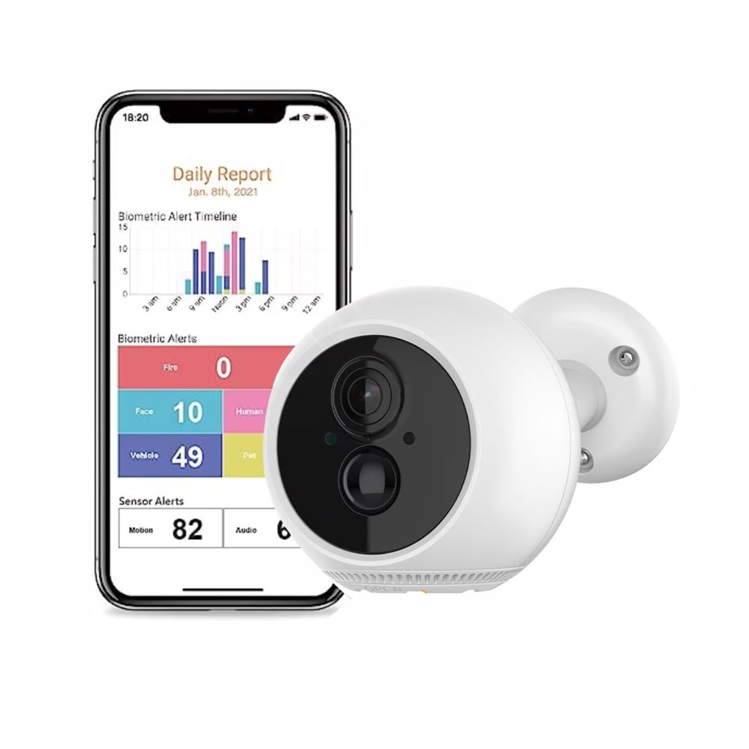 Camara Ip Vigilancia Exterior App Tuya Vision Nocturna D10