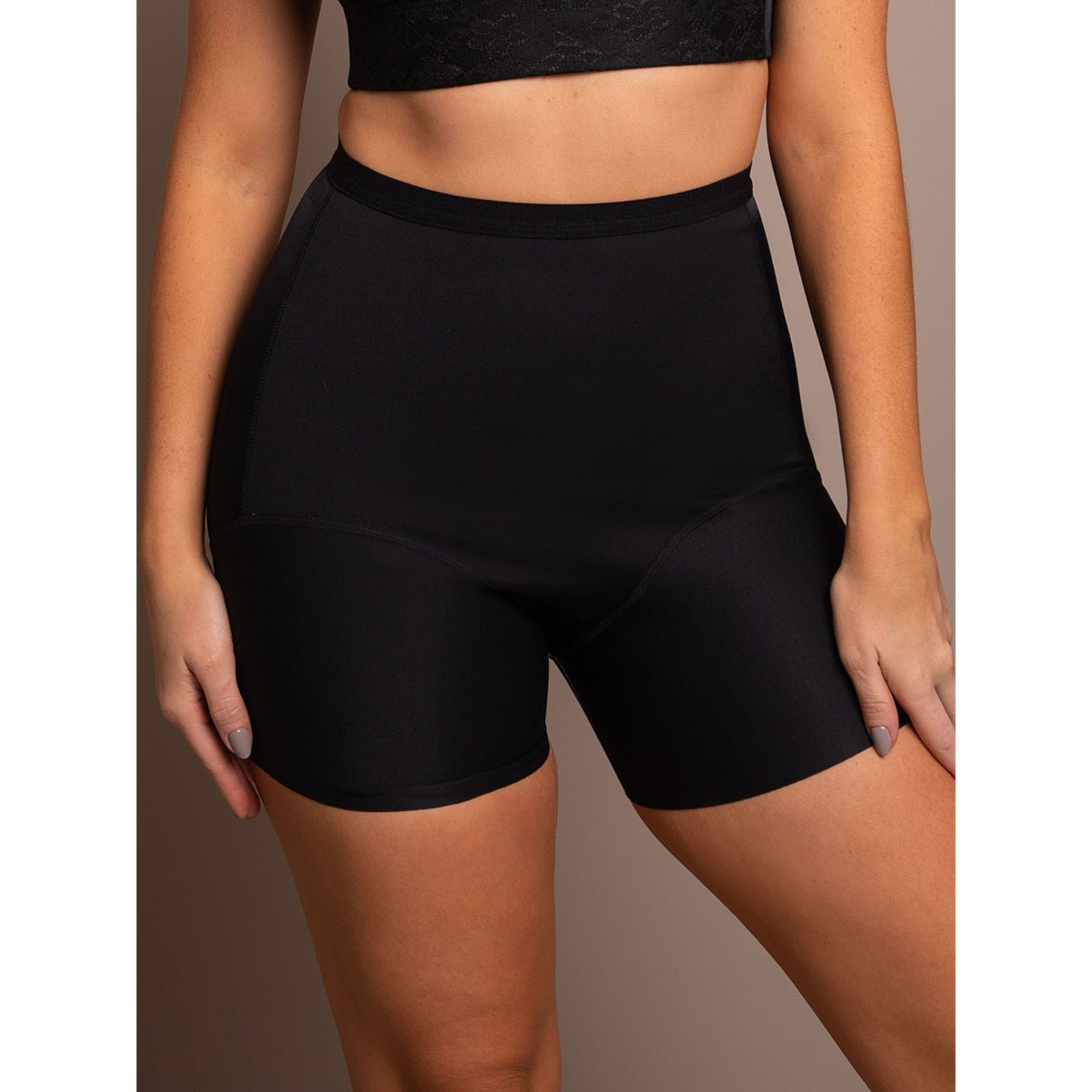 Bóxer Largo Moldeador Para Mujer Negro