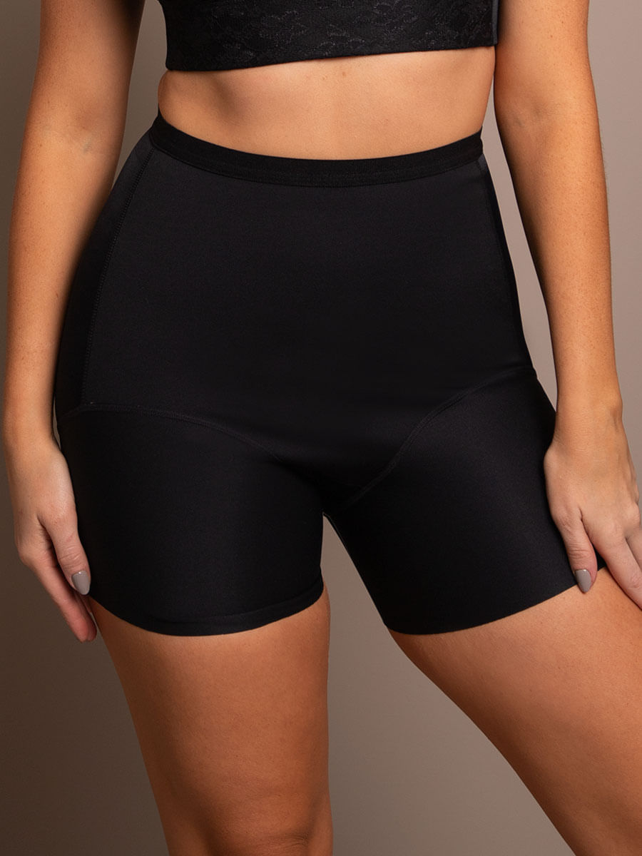 Bóxer Largo Moldeador Para Mujer Negro