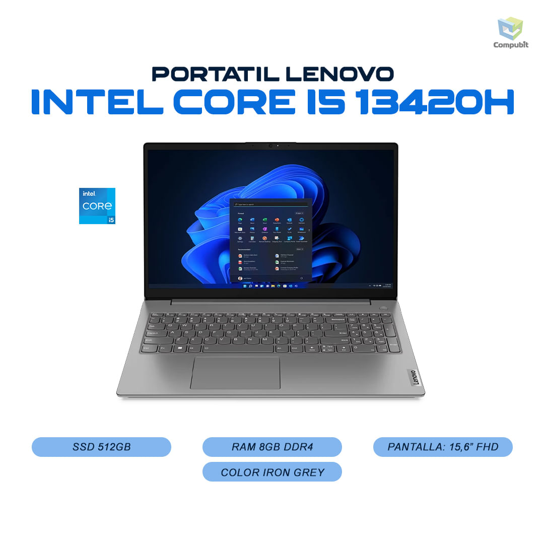 Portatil LENOVO Intel Core i5 13420H 8GB 512GB SSD - V15 G4 IRU