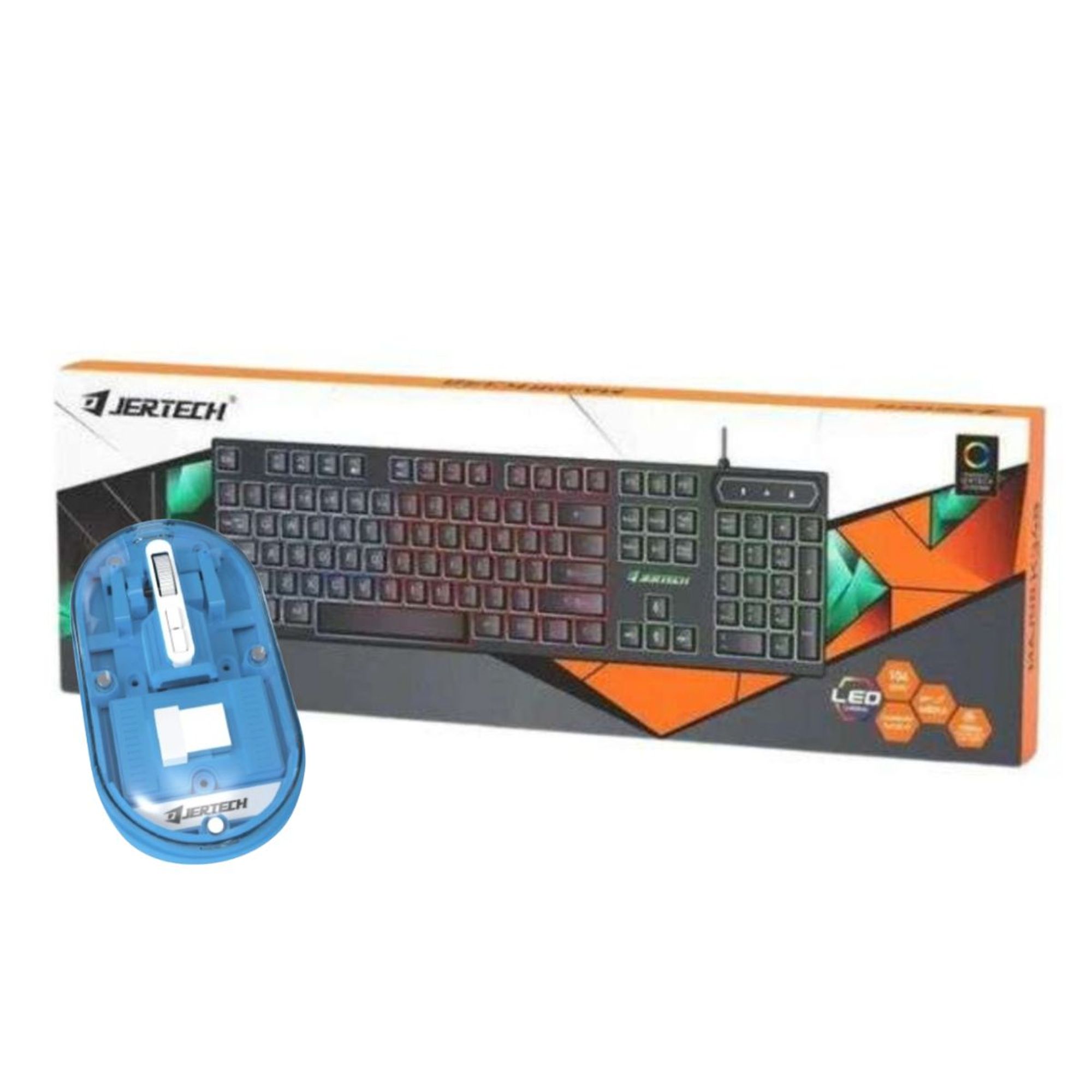 Combo Teclado Membrana Gamer rgb Jertech K348 + Mouse