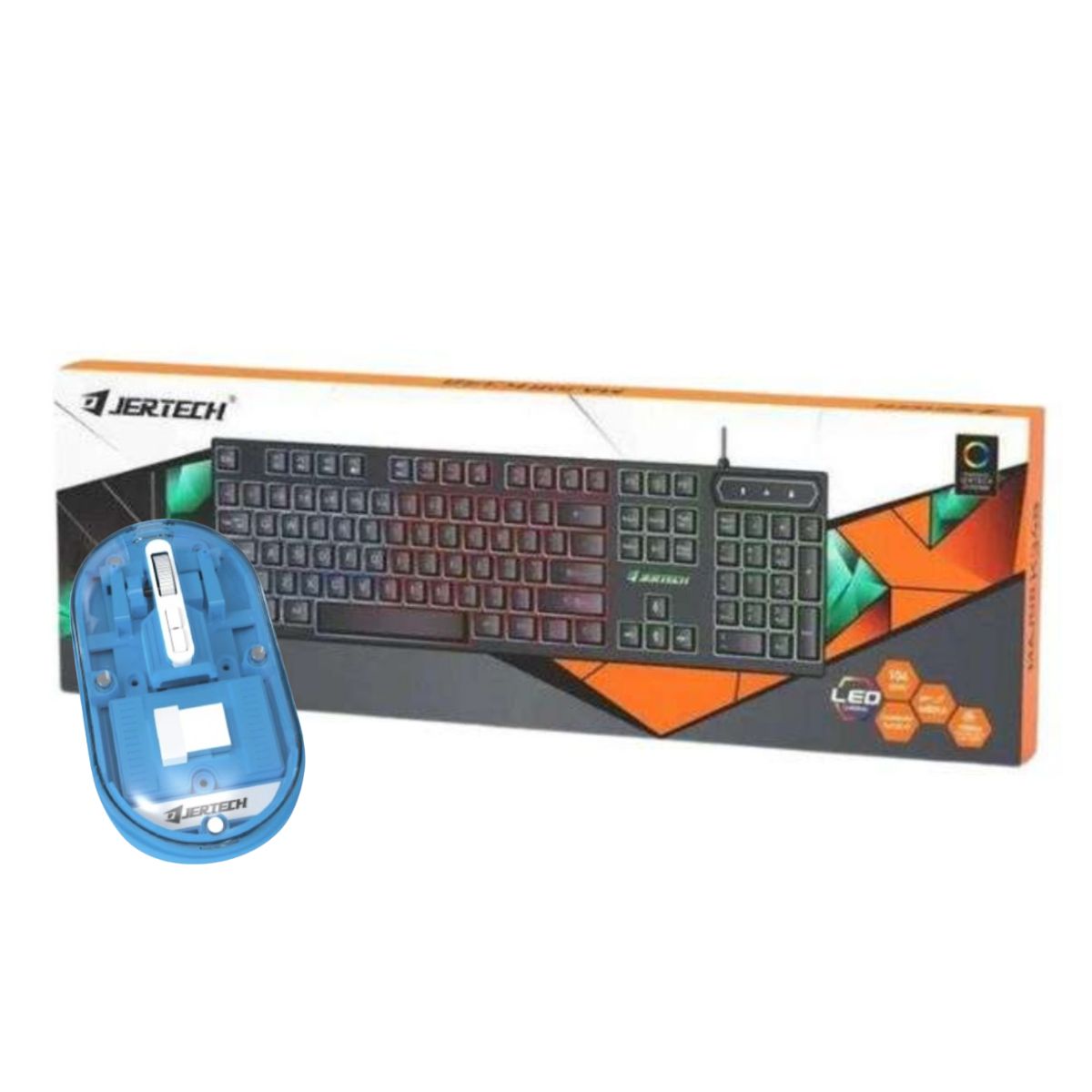 Combo Teclado Membrana Gamer rgb Jertech K348 + Mouse