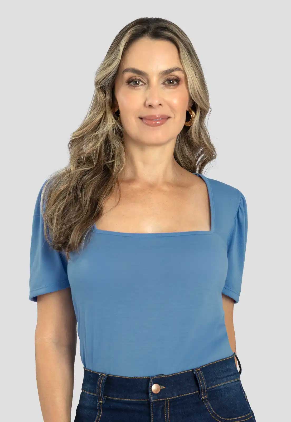 Blusa Mujer Azul Indigo Mp 111404