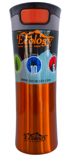 Vaso Térmico Metálico 16oz Ideal Para Agua, Café Naranja