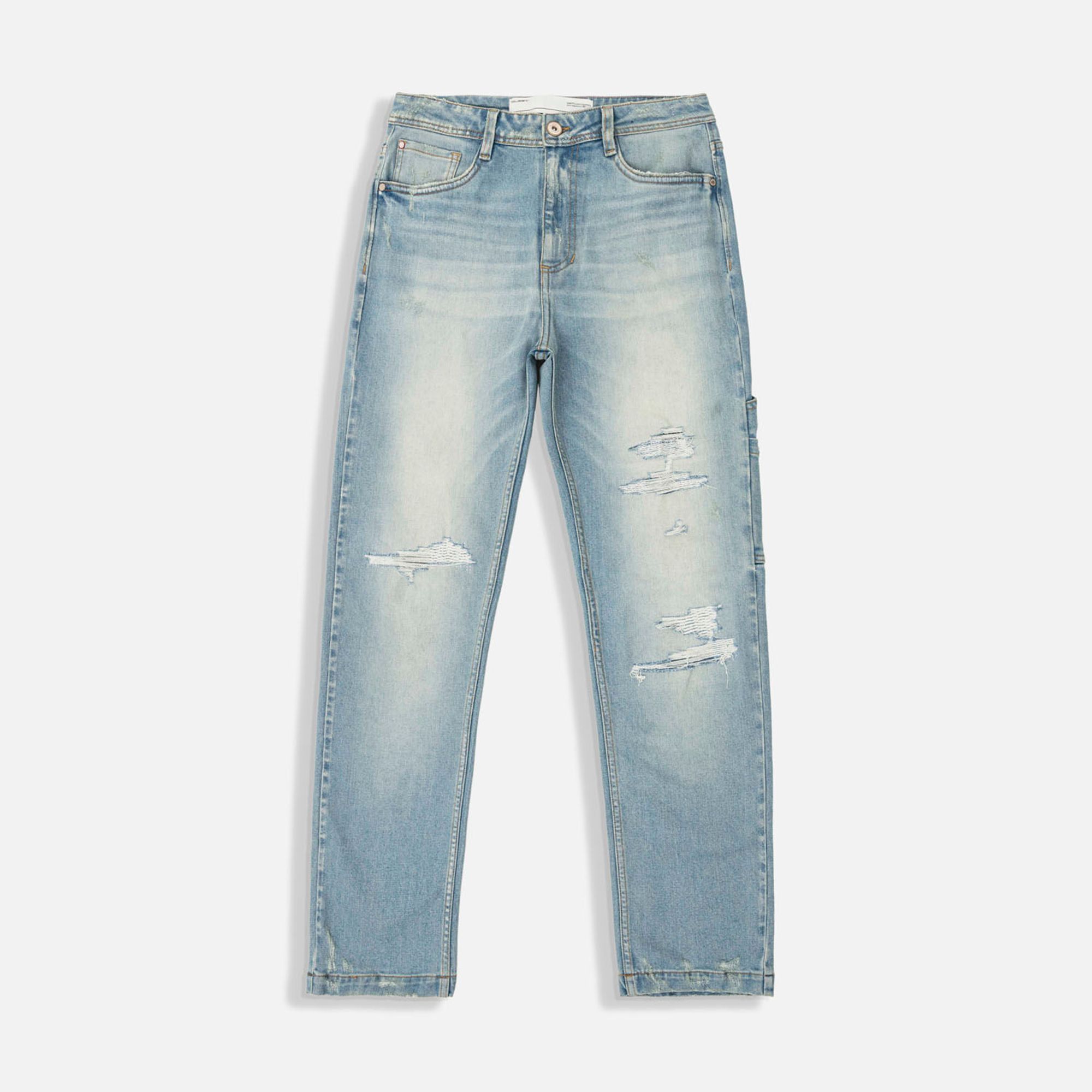 Jean Loose Color Azul Claro Para Hombre