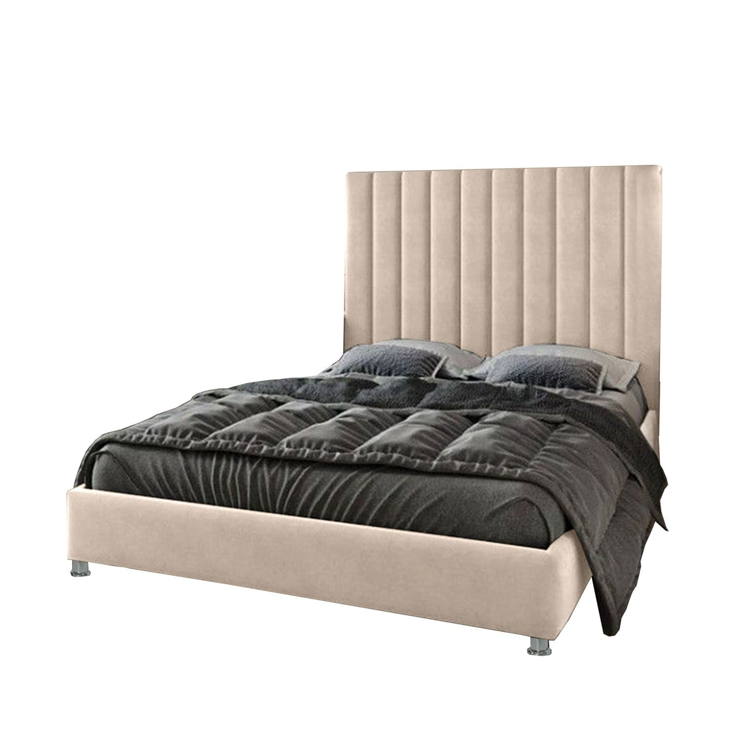 Base Cama Con Espaldar Doble Natura Beige