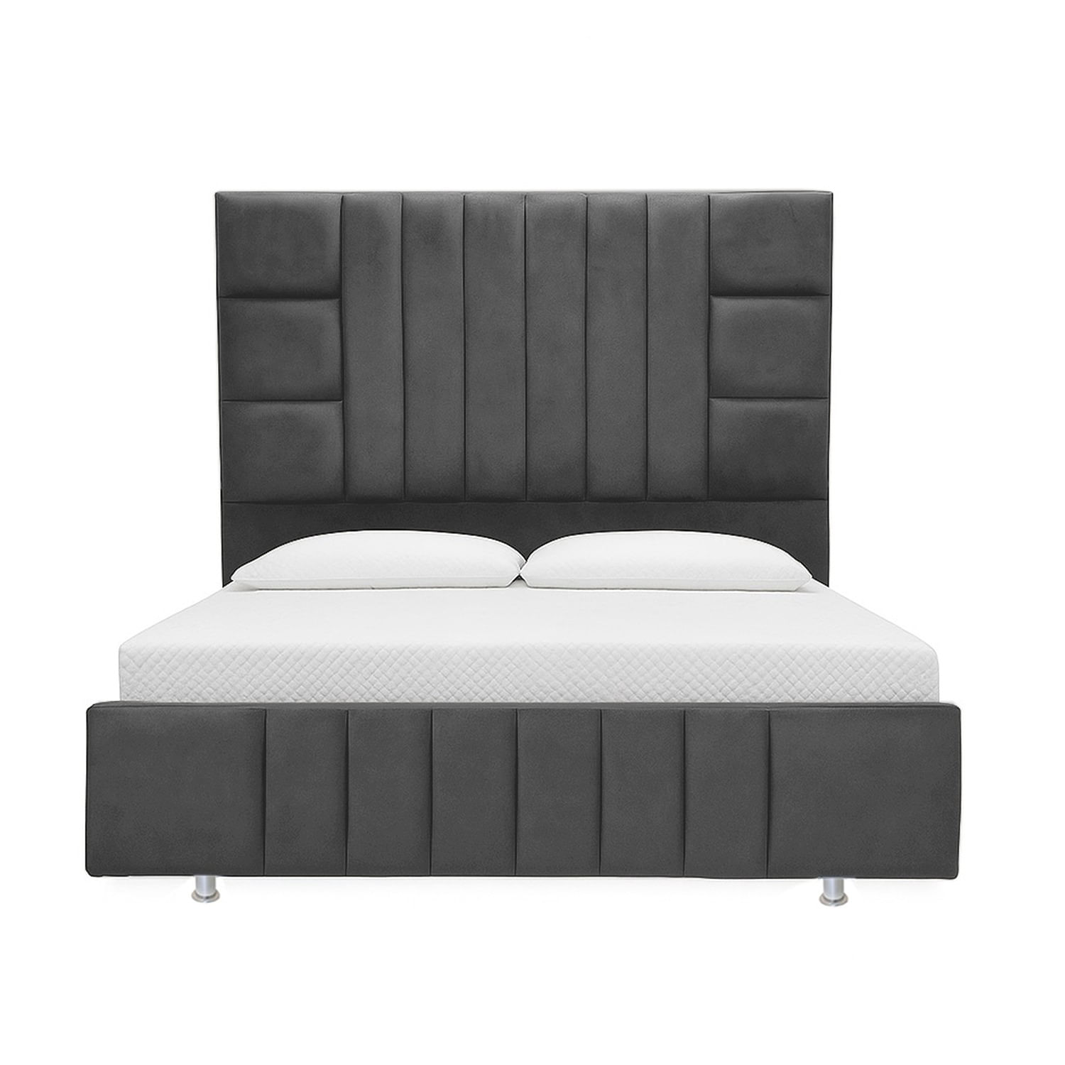 Cama King Fiora Gris Plomo