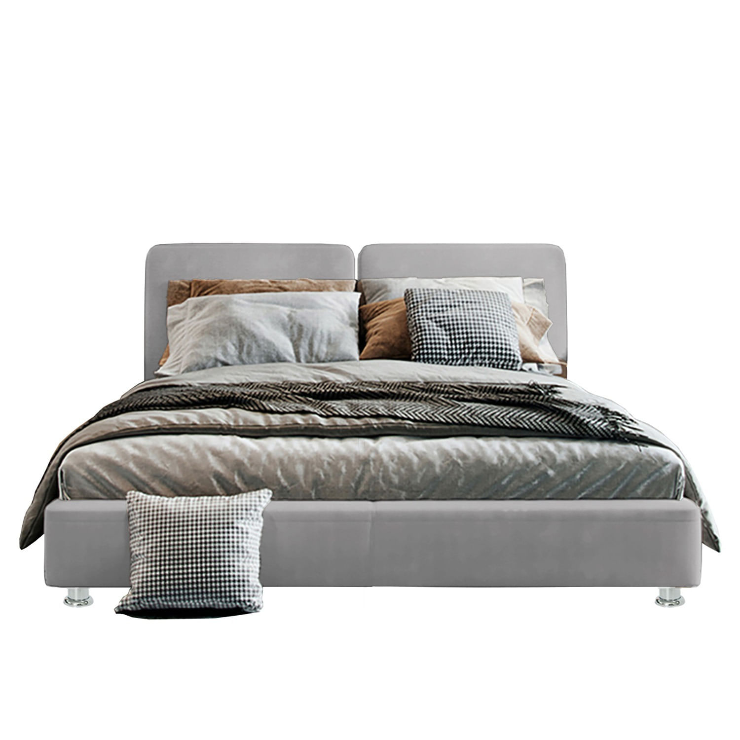 Cama Queen Gabor Gris Perla