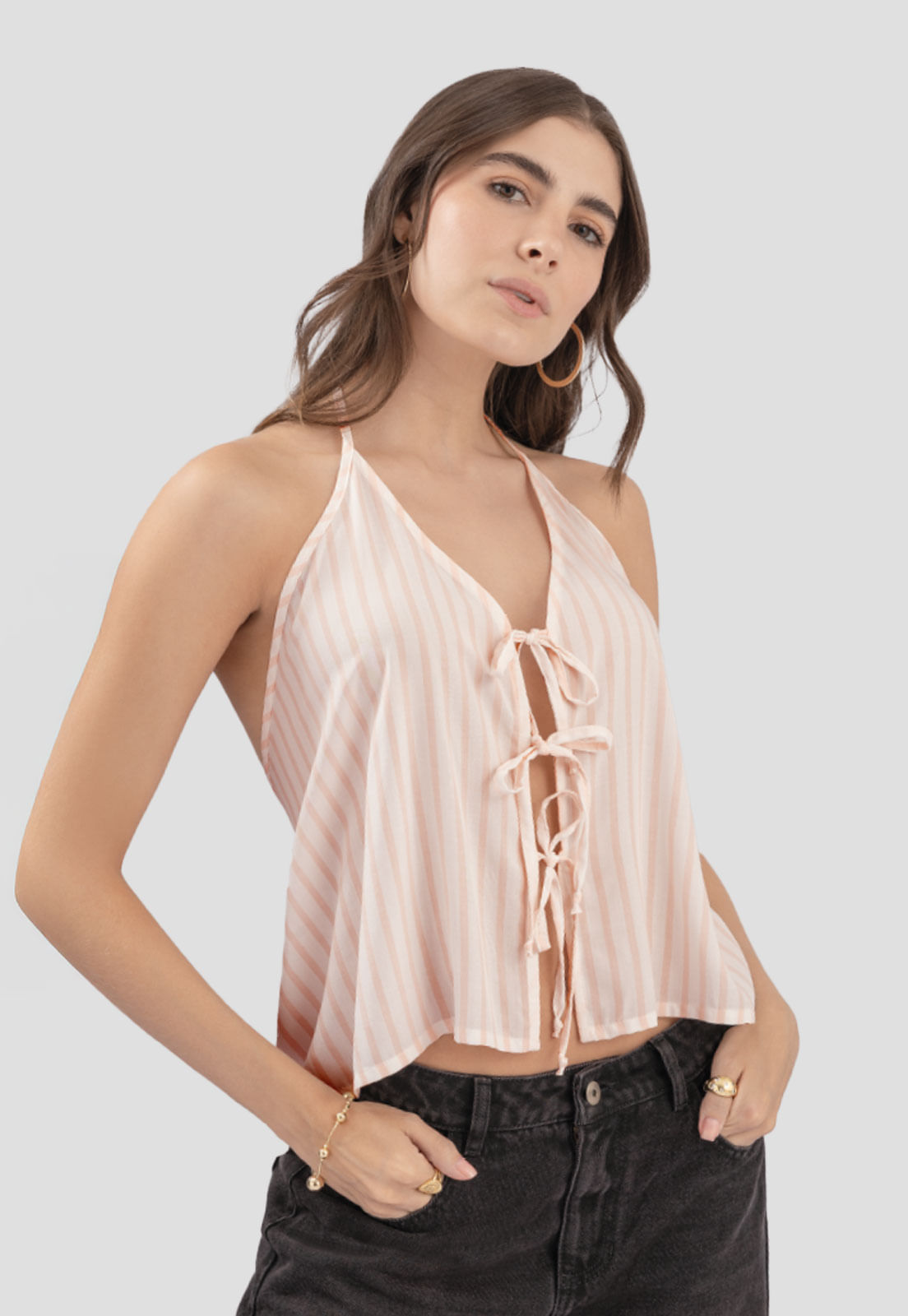 Blusa Mujer Estampado Palo De Rosa Atypical 112317