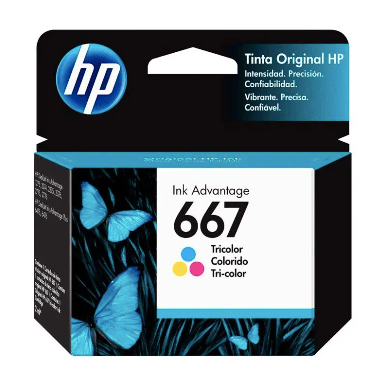 Cartucho HP 667 DeskJet Ink Advantage (100 páginas) -Tricolor