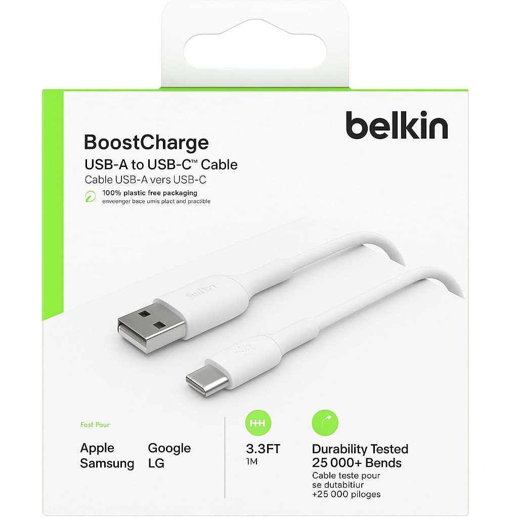 Cable de carga Belkin USB a C 1M Blanco