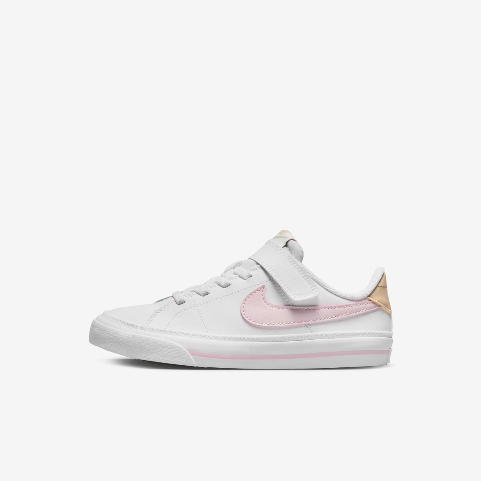 Tenis Nike Niño Court Legacy BPV DA5381-115 Blanco Rosa Casual