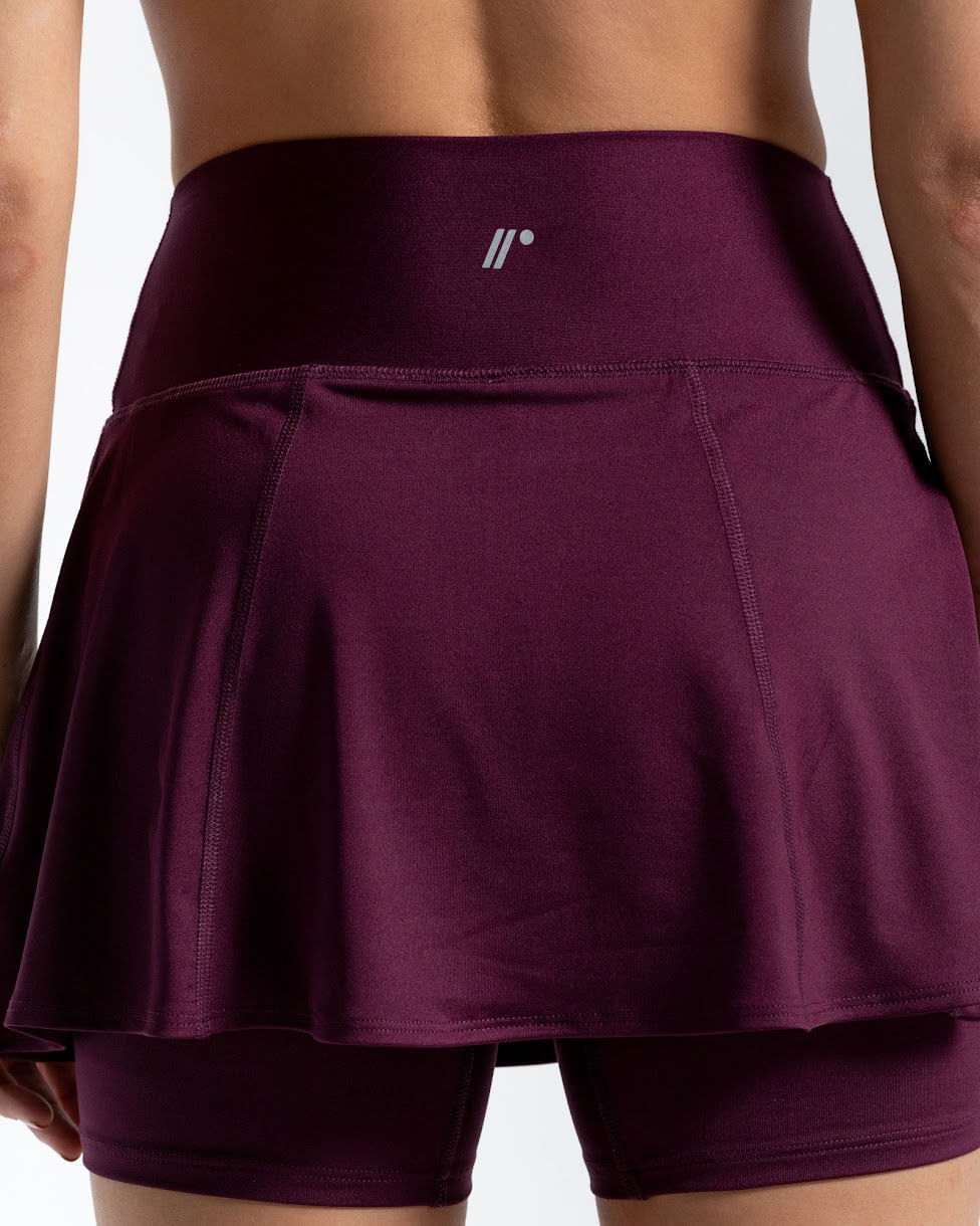 Falda Equilibrio con Biker Interno, Color Uva  Para Mujer