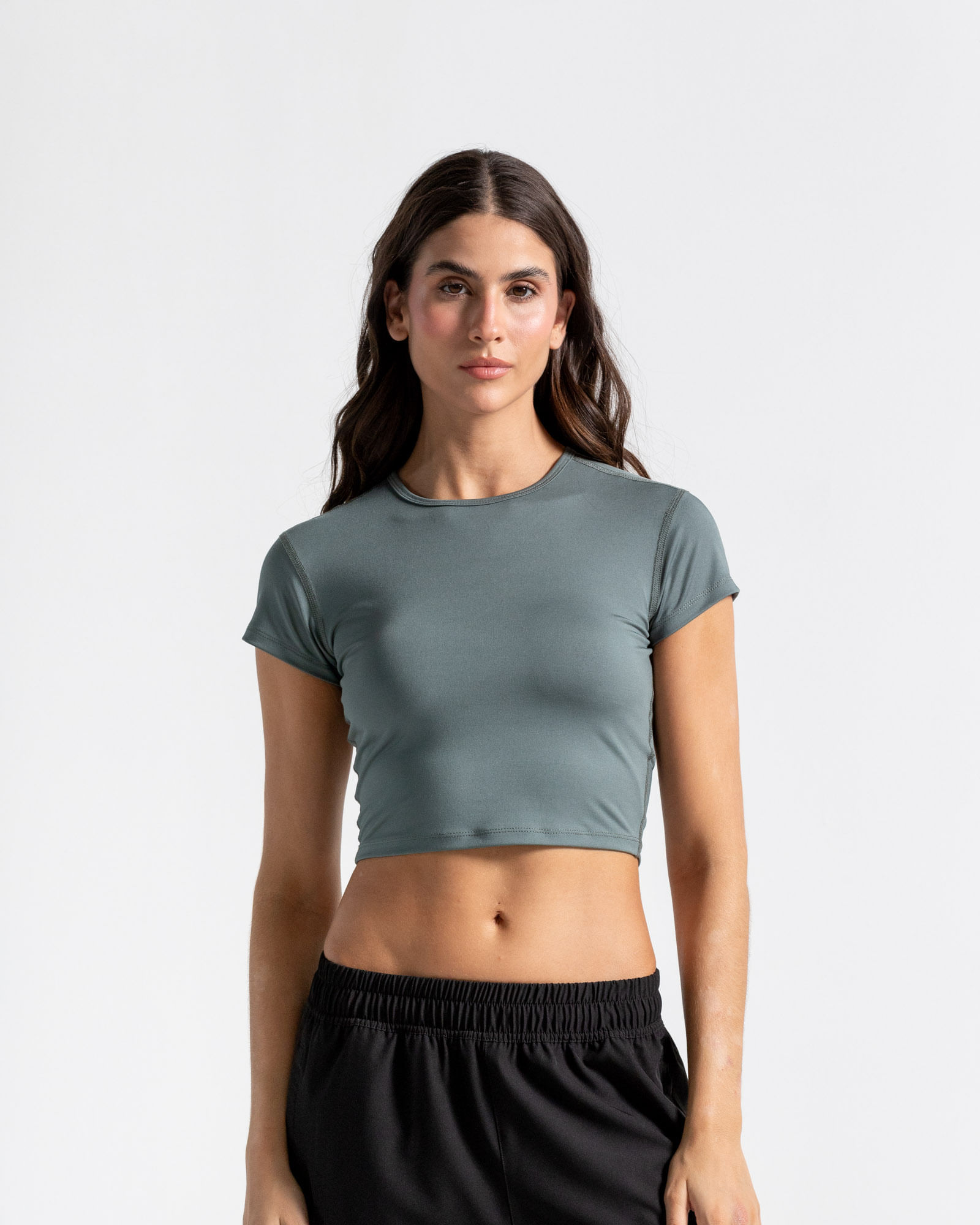 Crop Top Chill Deportivo, Color Verde Laurel Para Mujer
