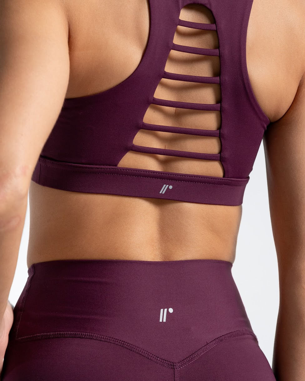 Top Vital Deportivo Soporte Alto, Color Uva  Para Mujer