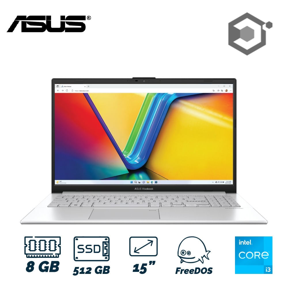 PORTATIL ASUS VIVOBOOK Go 15 E1504GA NJ722 Intel Core i3 N305 RAM 8GB SSD 512GB 16P