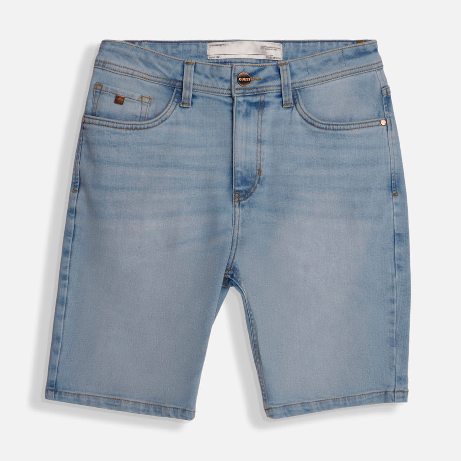 Bermuda 5 Bolsillos Color Azul Medio Para Hombre
