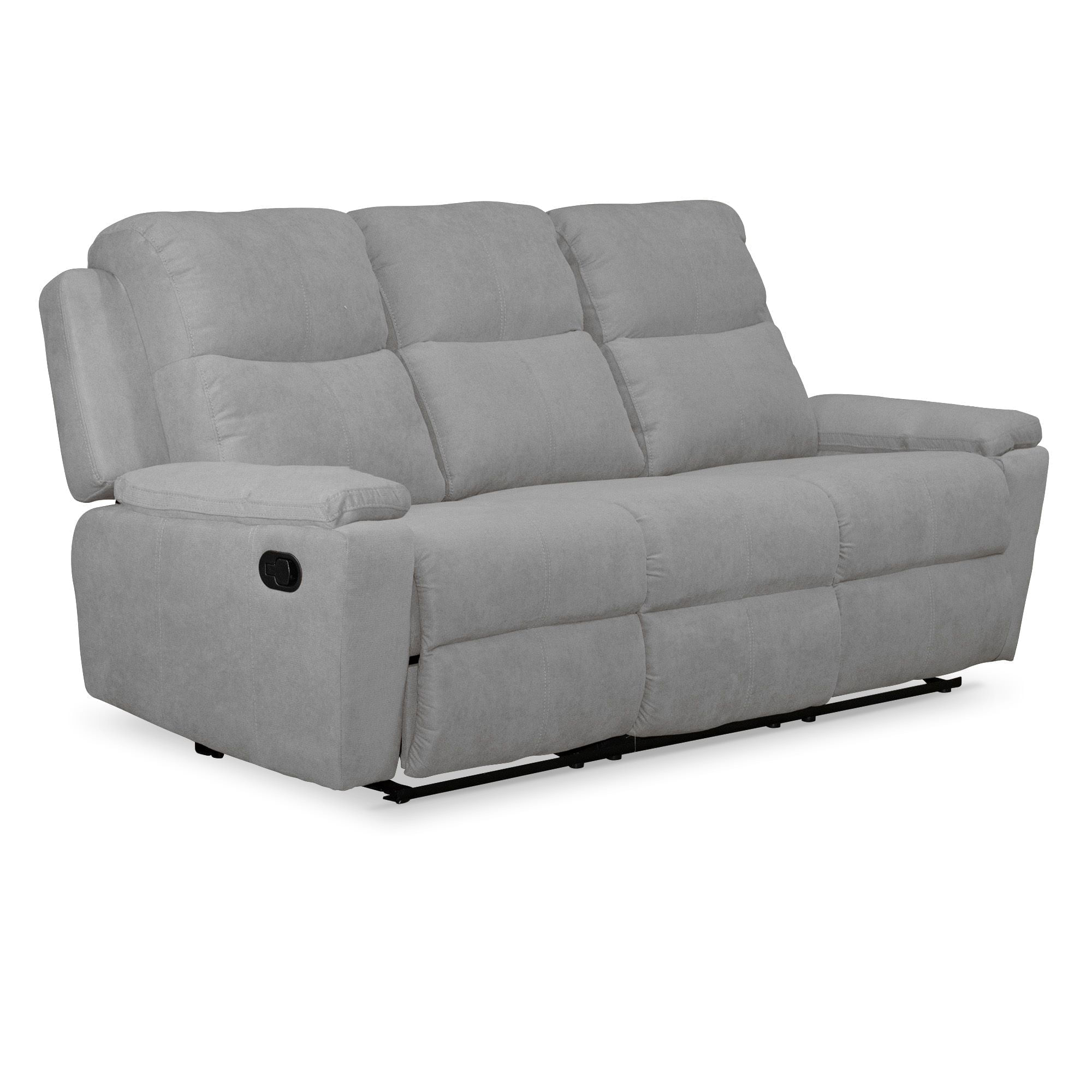 Sofá Rec Marsella Elite Living 95x210x100 3 Ptos Estatico Tela Gris Plata