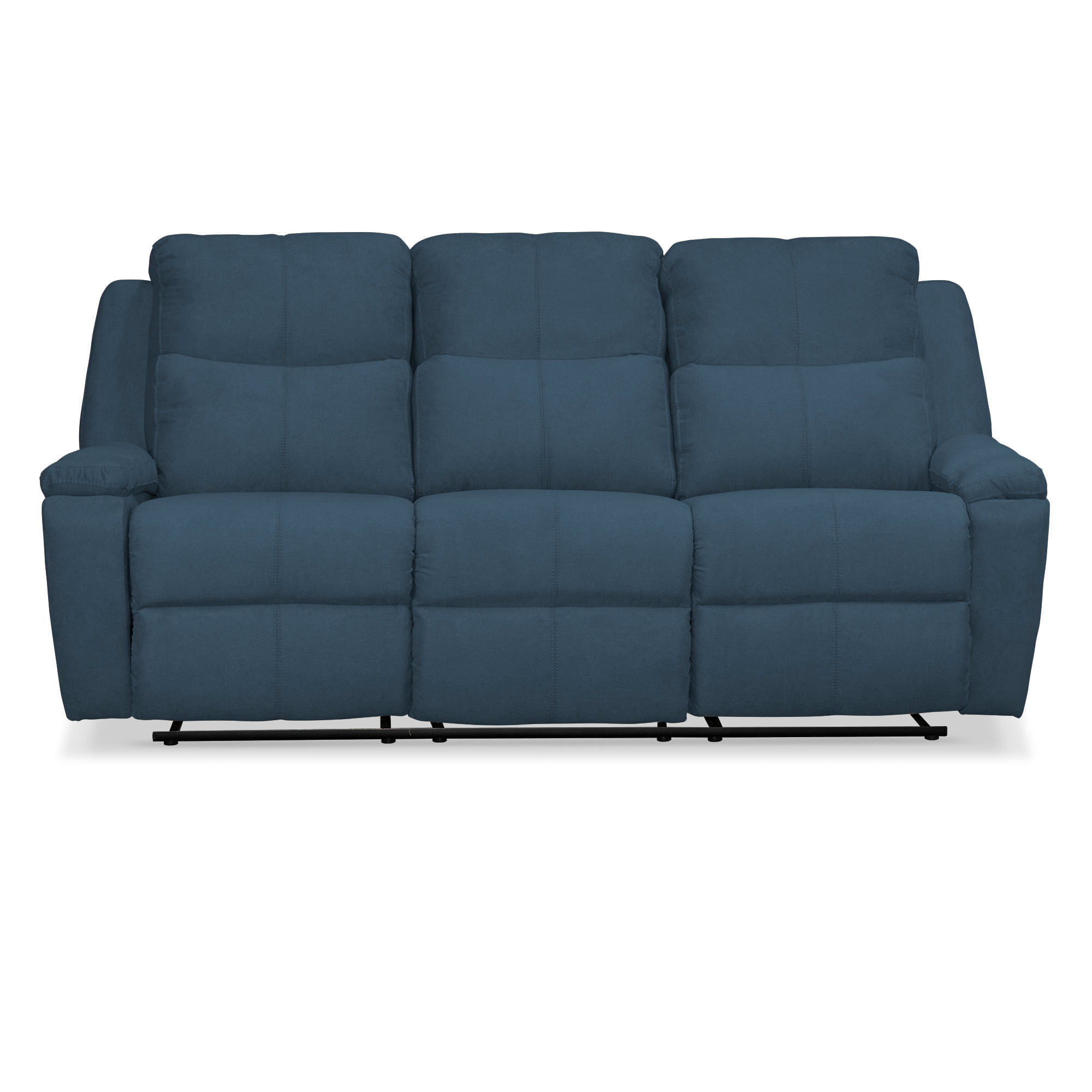 Sofá Rec Marsella Elite Living 210X95X100 3 Ptos Estático Tela Azul