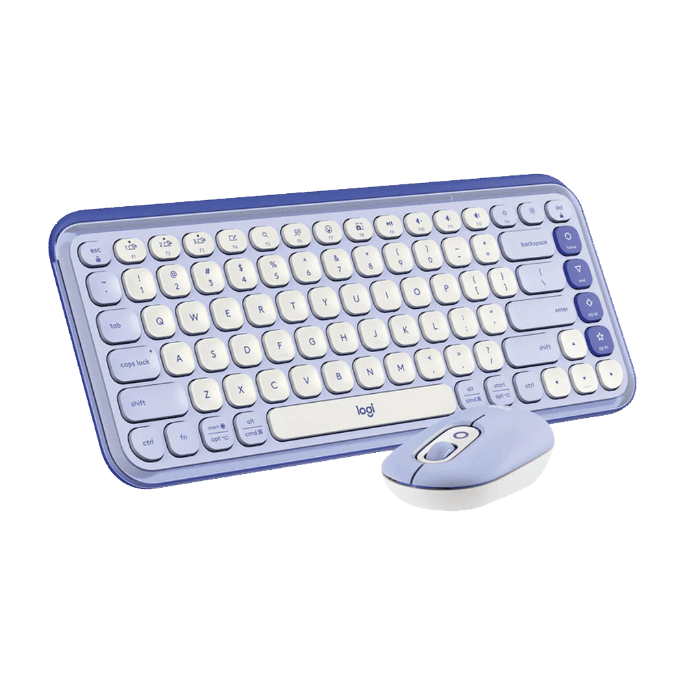 Combo Teclado Mouse Inalambrico Logitech Pop Icon Morado